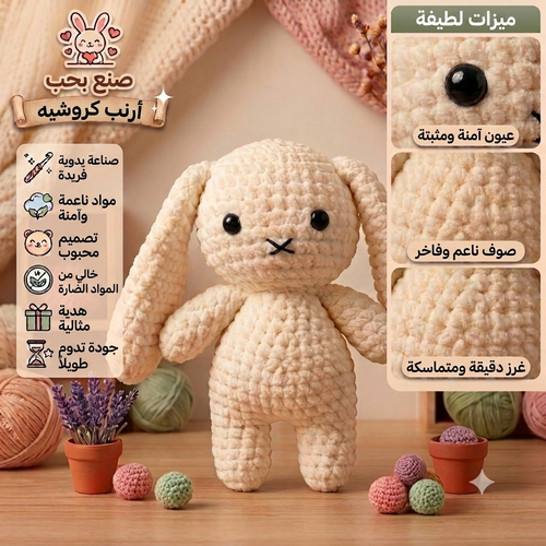 كروشيه أرنوب — صنع بحب 🐰